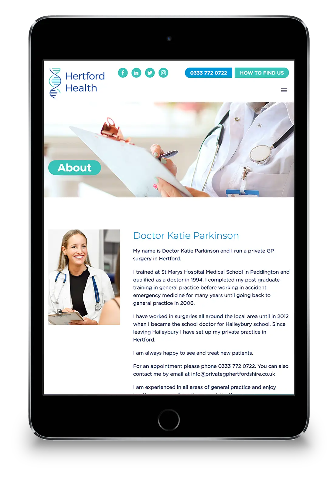 Herts GP wordpress