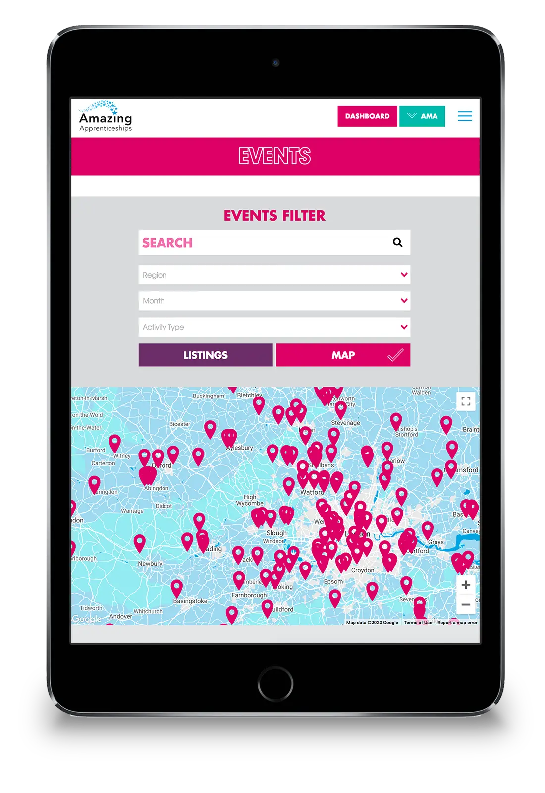 Amazing Apprenticeships responsive web design