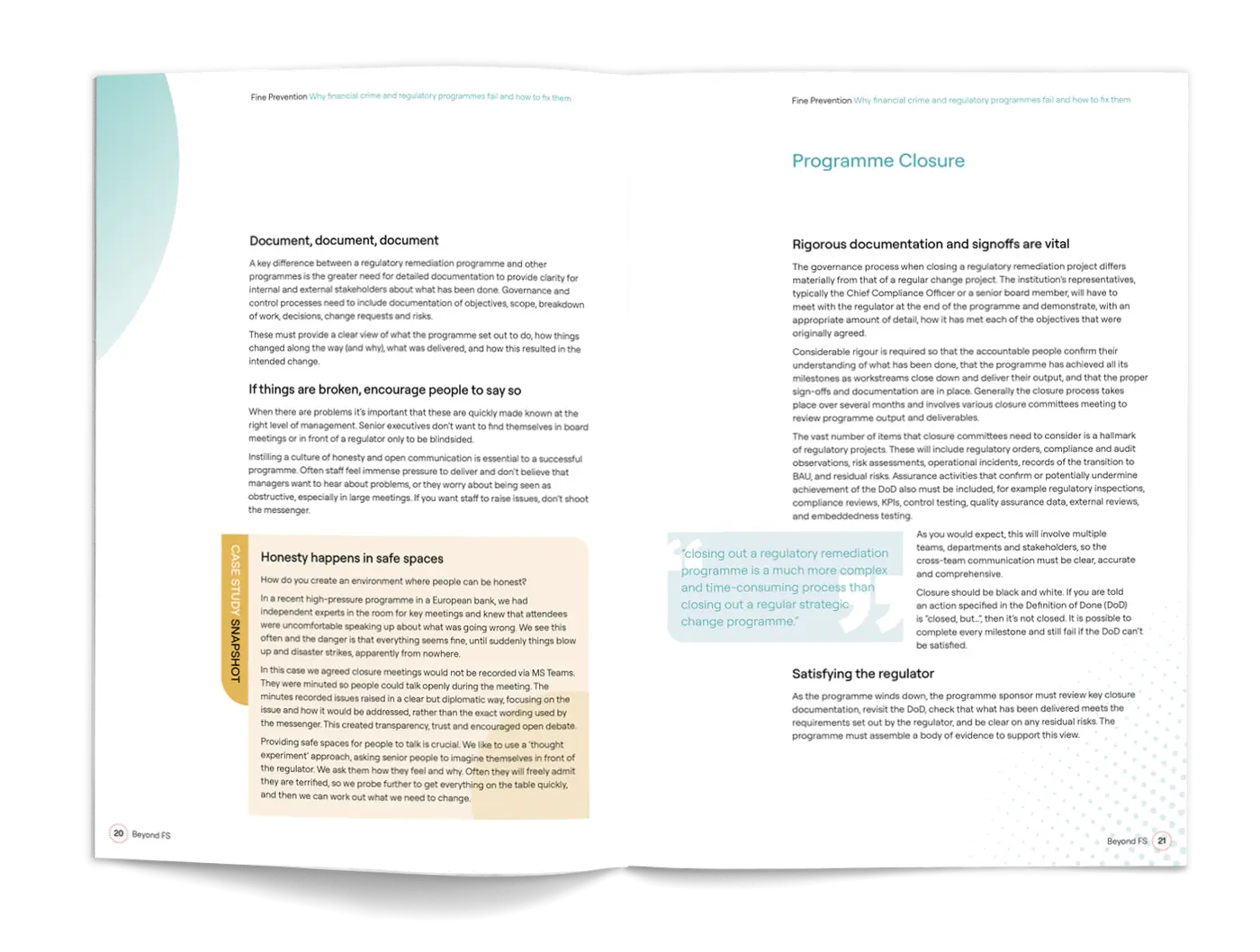 Beyond Financial Service Corporate Report Artwork and Design