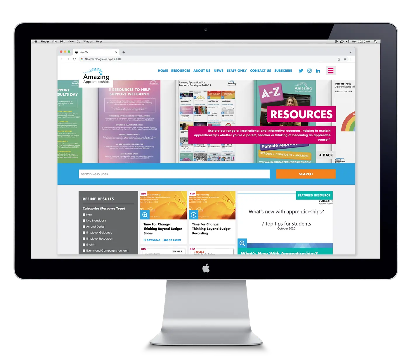 Amazing Apprenticeships website design