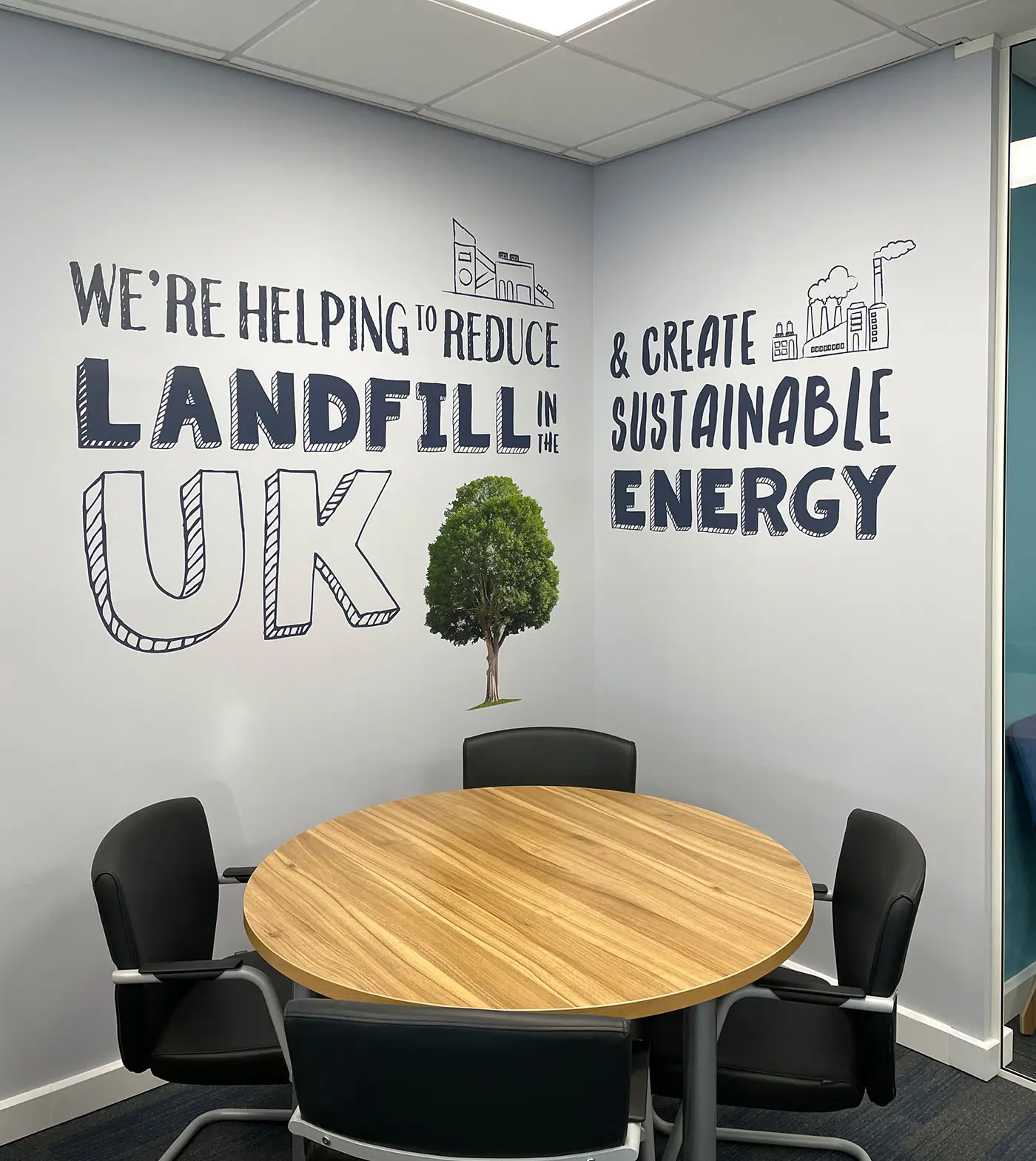 Andusia interior office graphics - design and installation